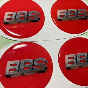 4x Schwarz Rot 70mm Auto Nabendeckel Aufkleber Radkappen Emblem Sticker Für  BBS