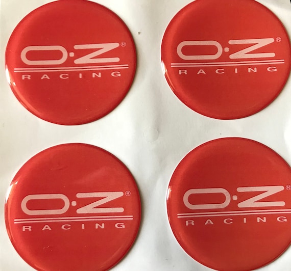 SET 4 X 40-120 Mm Hand Made Silikone Stickers OZ Racing Logo Aufkleber  Domed for Wheels Rim Center Hub Caps /nabendeckel Radkappen 