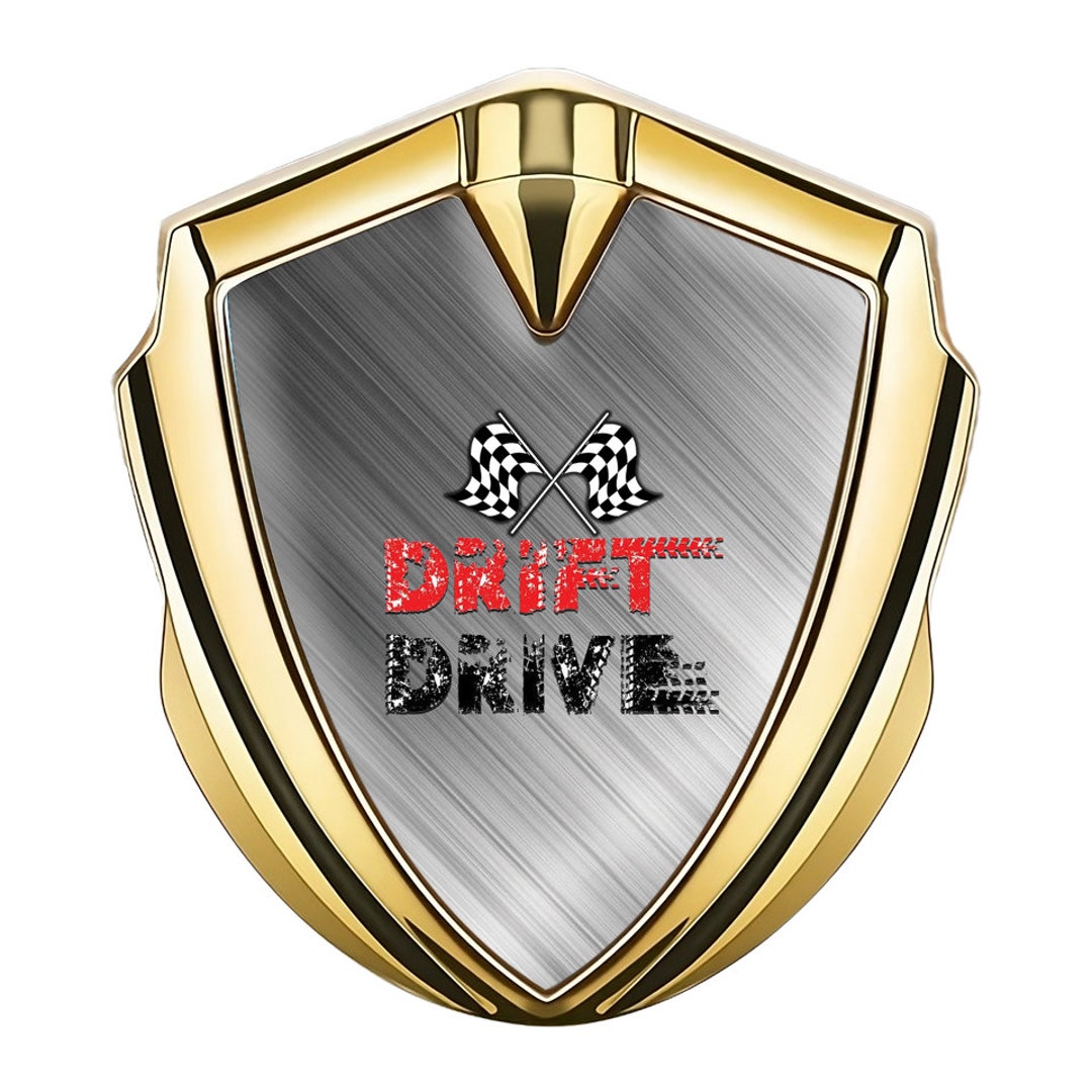 Metal Shield DRIFT DRIVE Badge Silicone Emblem Sticker Car - Etsy