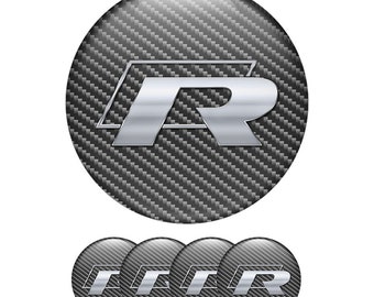 R-line Emblem/logo for Grille Black/chrome Red/chrome Red/black Free  Shipping 