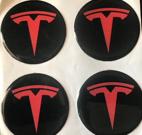 Buy SET 4 X 40-120 Mm Hand Made Silikone Stickers Tesla Logo Aufkleber  Domed for Wheels Rim Center Hub Caps /nabendeckel Radkappen Online in India  