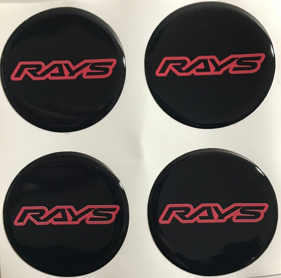 SET 4 X 40-120 Mm Hand Made Logo Rays Silikone Stickers Aufkleber Domed for  Wheels Rim Center Hub Caps /nabendeckel Radkappen 