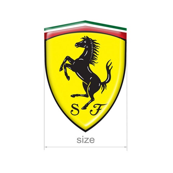 Ferrari Badge Silicone Emblem Sticker All SIZES Car Interior, Phone,  Laptop, Refrigerator, Suitcase, Glass, Mirror, Door, iPad 