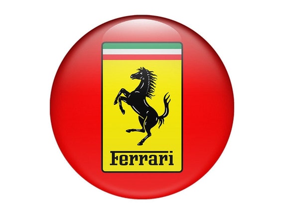 Ferrari Red Badge Silicone Sticker All SIZES - Car Interior, Phone, Laptop,  Refrigerator, Suitcase, Glass, Mirror, Door, iPad