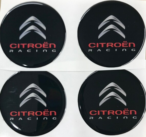 SET 4 X 40-120 Mm Hand Made Silicone Stickers Citroen Logo Domed