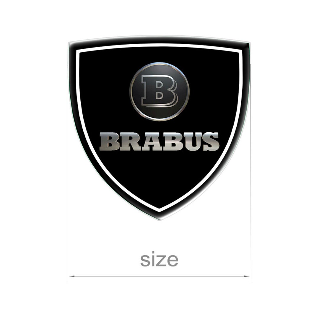 Brabus Badge Silicone Emblem Sticker All SIZES Car Interior, Phone, Laptop,  Refrigerator, Suitcase, Glass, Mirror, Door, iPad 