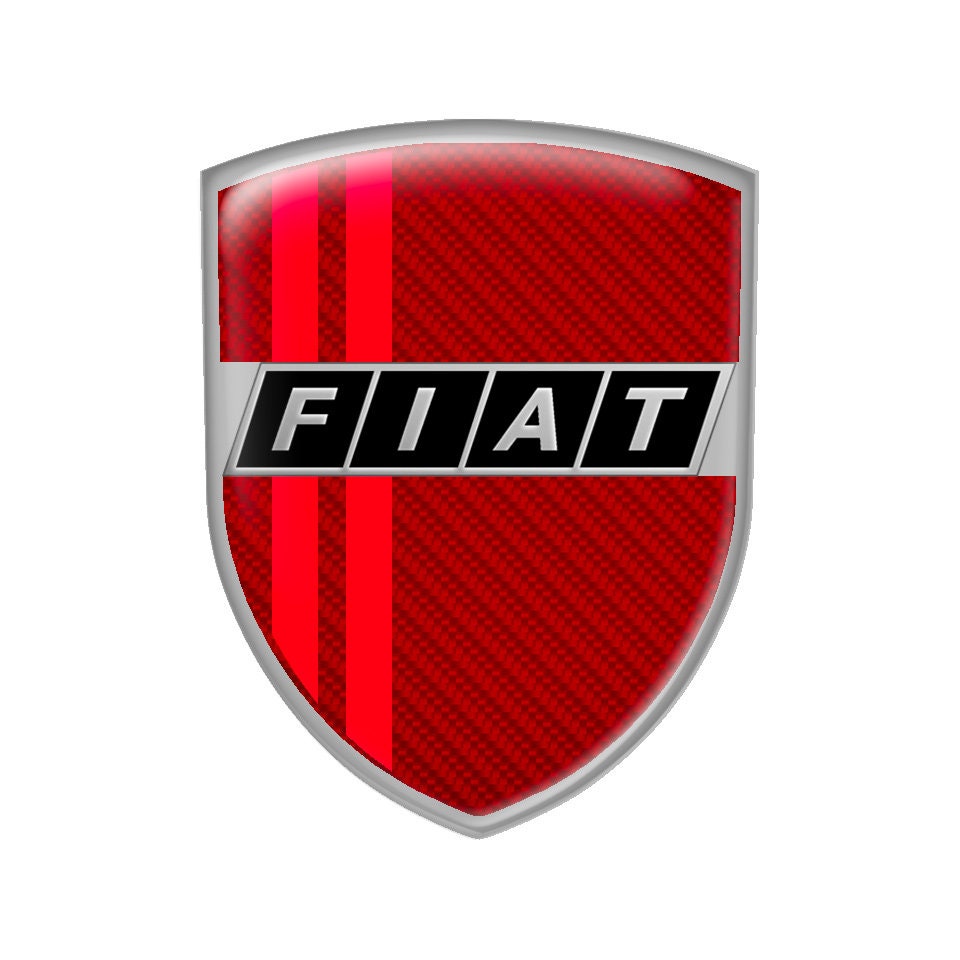 Fiat Badge Silicone Emblem Shield Sticker All SIZES Car Interior, Phone,  Laptop, Refrigerator, Suitcase, Glass, Mirror, Door, iPad -  UK