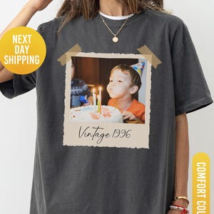 Custom Vintage Photo And Year Shirt, Custom Shirt With Picture Personalized 30th Birthday Gift Vintage Est Shirt Vintage 30th Birthday Party