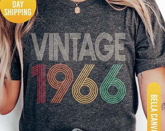 60th Birthday Shirt, 1966 Retro Shirt, 60th Birthday Gift For Men, Vintage 1966 Shirt, Born In 1966 Shirt, 60th Birthday Woman Shirt