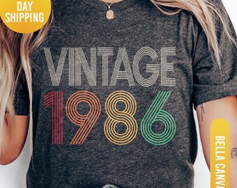 40th Birthday gift for Women, Vintage 1986 Shirt, 1986 Retro Shirt, 40th Birthday Gift For Men, 40th Birthday Woman Shirt, 1986 Shirt