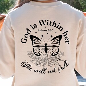 God Is Within Her She Will Not Fall Sweat, Christian Bible Verse Sweatshirt, Christian Sweatshirt, Religious Tshirt, Bible Verse Sweat