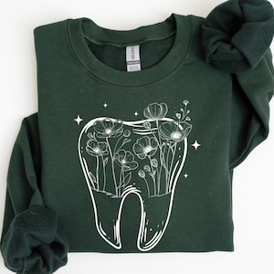 Sweat-shirt dentiste, sweat-shirt hygiéniste dentaire, cadeaux dentiste, col rond hygiène dentaire, col rond étudiant en médecine dentaire, chemise assistant dentaire