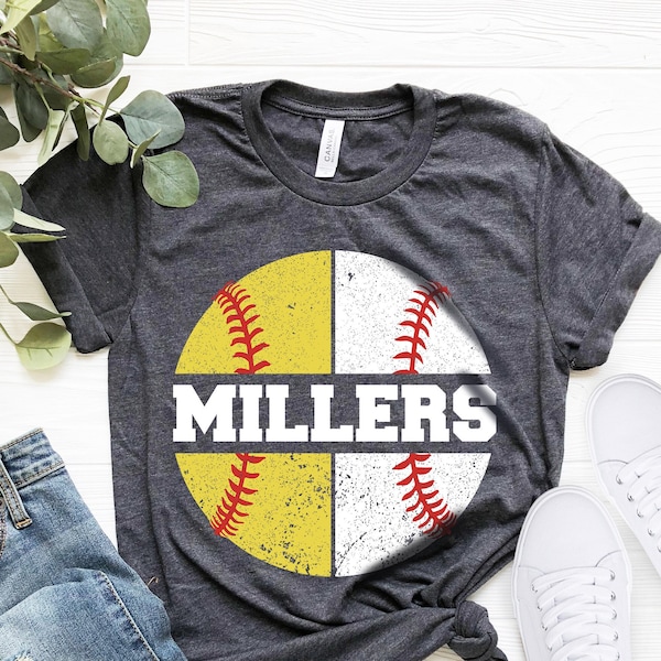 Custom Softball and Baseball Shirt, Personalized Mom Baseball Shirt, Mom of Both, Mom Softball Shirt, Mom of Both Sports Shirt, Mom Shirt