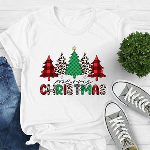Damen Weihnachtsbaum Tshirt, Frohe Weihnachten Shirts Geschenke für Frauen Männer, Urlaub T-Shirt, Weihnachtsgeschenke für sie, Weihnachtsgeschenk für Mama