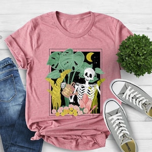 Skeleton Plant Shirt, You Make Me Feel Alive Shirt, Botanical Shirt, Skeleton Gift Shirt, Plant Lover Gift, Gift For Gardener, Garden Shirt