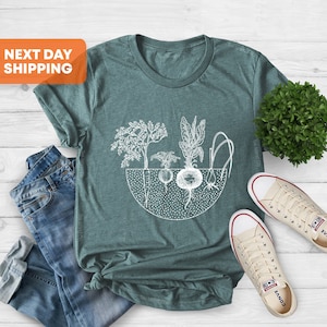 Garden T-Shirt, Vegetable Shirt, Foodie Shirt, Garden Gift, Foodie Gift, Radish Shirt, Carrot Shirt,Christmas Gift For Mom,Gift For Gardener