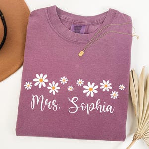 Comfort Colors® Custom Teacher Shirt, Customized Name Teacher Shirt, Teacher Team Shirts, Personalized School Tshirt, Teacher Appreciation image 2