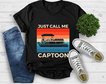 Funny Pontoon Shirt, Pontoon Boat Captain, Retro Vintage Boat, Boating Shirt, Gift for Boat Owner, Lake Lover Shirt, Pontoon Dad & Grandpa