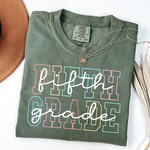 Comfort Colors® Fifth Grade Teacher Shirt, 5th Grade Teacher Shirt, Fifth Grade TShirt, Elementary School, 5th Grade T-Shirt, Teaching Tee image 4