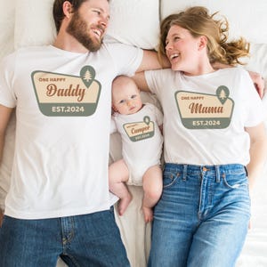 One Happy Camper T-Shirt, One Happy Camper Matching Family Tees, Camping 1st Birthday Outfit, First Birthday Shirt, Camp Mommy And Me Shirts