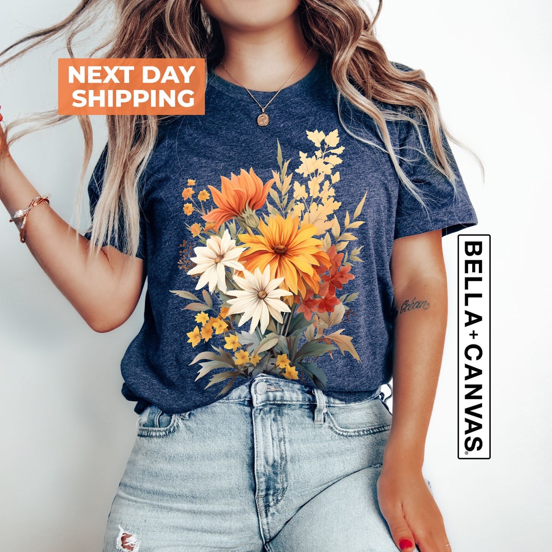 Fashionable Plant Foil Stamped Floral Shirt