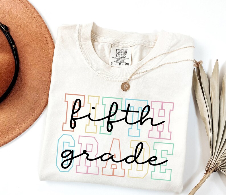 Comfort Colors® Fifth Grade Teacher Shirt, 5th Grade Teacher Shirt, Fifth Grade TShirt, Elementary School, 5th Grade T-Shirt, Teaching Tee image 3
