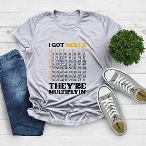 Shirt wiskundeleraar, shirt vermenigvuldigen, shirt wiskunde, grappig wiskundecadeau, cadeau wiskundeleraar, cadeau wiskundeleraar, shirt wiskundevaardigheden, shirt wiskunde, shirt leraar afbeelding 2