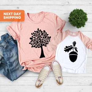 Eichel und Eichel Shirt, passende Papa und Baby Shirts, Vater Sohn Matching, Geschenk für Mama, Vatertagsgeschenk, Muttertagsgeschenk, Mama Me Set