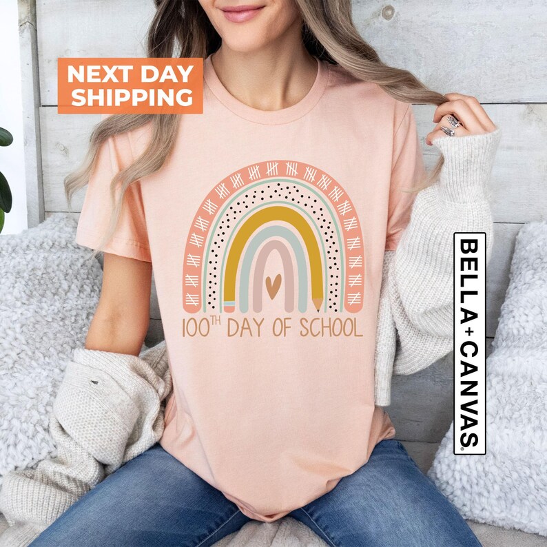 100 Days of School Shirt, Back to School, Teacher Shirts, 100th Day of School Gift, Hearts 100th Day, Teacher Appreciation, Teacher Tee image 5