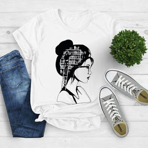 A Girl Who Loves Books Shirt, Reading Shirt, Book Lover Tee, Strong Educated Women Shirt, Book Enthusiast Shirt, Librarian Shirt, Book Shirt