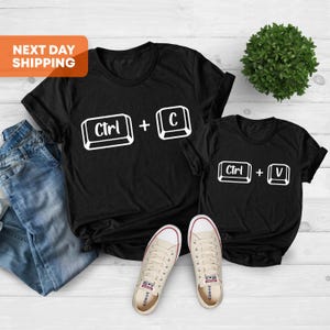 Kopieren Sie Einfügen Shirt, passende Shirts, Strg C Shirt, Strg V Shirt, Papa und Sohn Shirt, Vatertagsgeschenk Shirts, Papa und ich Set Shirts, Papa Shirt
