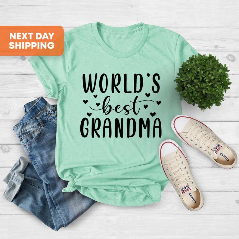 Grandma Shirt, Worlds Best Grandma, Grandma Gift, Best Grandma Shirt, Gift For Grandma, Mothers Day Gift, Nana Shirt, Mothers Day Shirt image 4