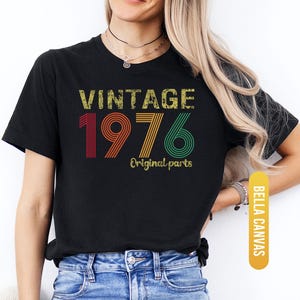 50th Birthday Shirt, 1976 Original Parts Shirt, 1976 Vintage Shirt, Vintage 1976 Shirt, 50th Birthday Mom Shirt, 50th Birthday Gift afbeelding 4