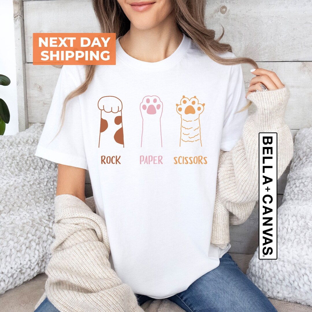 Funny Cat Paw Shirt, Rock Paper Scissors Shirt, Paw Party Shirt, Unisex