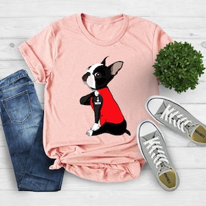 Boston Terrier I Heart Mom Shirt, Pet Lover Shirt, Boston Terrier Shirt, Gifts for Dog Owner, Dog Lover Shirt,Dog Mom Shirt, Mothers Day Tee