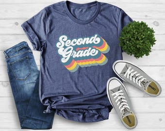 Second Grade Teacher Retro Shirt, 2nd Grade Shirt, Retro Teacher Shirt, Gift For Teachers, First Day of School Shirt, Back To School Shirt