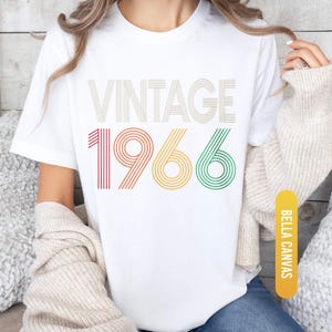 60th Birthday Shirt, 1966 Retro Shirt, 60th Birthday Gift For Men, Vintage 1966 Shirt, Born In 1966 Shirt, 60th Birthday Woman Shirt image 3