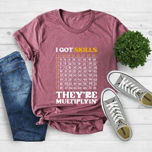 Shirt wiskundeleraar, shirt vermenigvuldigen, shirt wiskunde, grappig wiskundecadeau, cadeau wiskundeleraar, cadeau wiskundeleraar, shirt wiskundevaardigheden, shirt wiskunde, shirt leraar afbeelding 3