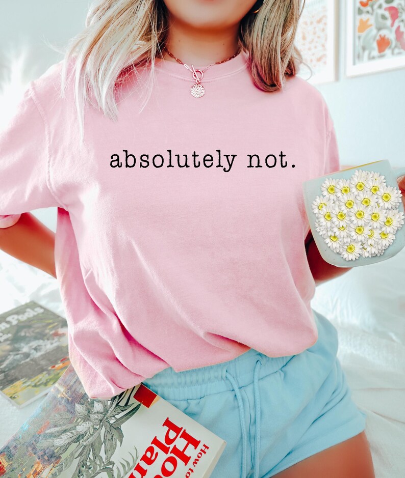Comfort Colors® Absolutely Not Shirt, Sarcastic Tshirt, Statement Tee ...