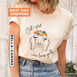 Just a Girl Who Loves Goats Shirt, Goat T-shirt, Goat Lover Tee, Goat Lover Gift, Animal Lover Shirt, Animal Lover Gift, Christmas Gift