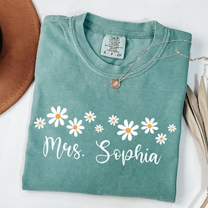 Comfort Colors® Custom Teacher Shirt, Customized Name Teacher Shirt, Teacher Team Shirts, Personalized School Tshirt, Teacher Appreciation image 1