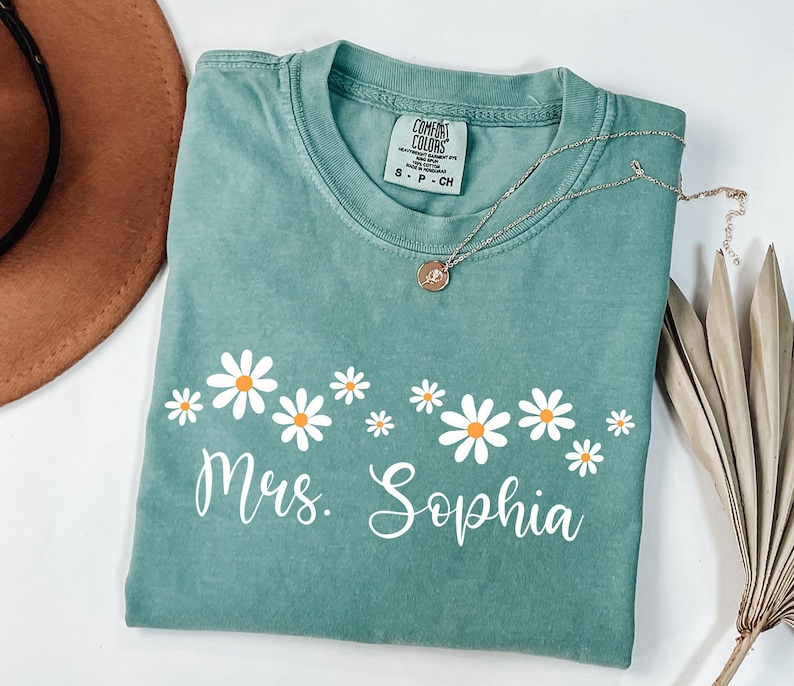 Comfort Colors® Custom Teacher Shirt, Customized Name Teacher Shirt, Teacher Team Shirts, Personalized School Tshirt, Teacher Appreciation image 1