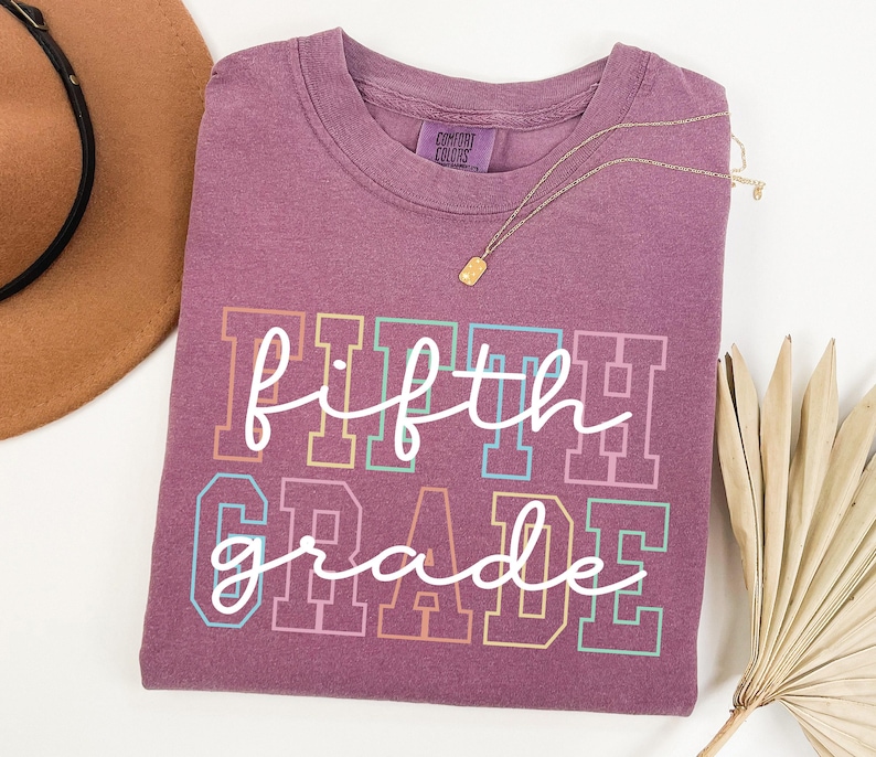 Comfort Colors® Fifth Grade Teacher Shirt, 5th Grade Teacher Shirt, Fifth Grade TShirt, Elementary School, 5th Grade T-Shirt, Teaching Tee image 6
