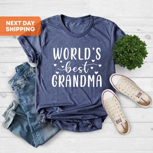 Grandma Shirt, Worlds Best Grandma, Grandma Gift, Best Grandma Shirt, Gift For Grandma, Mothers Day Gift, Nana Shirt, Mothers Day Shirt image 3