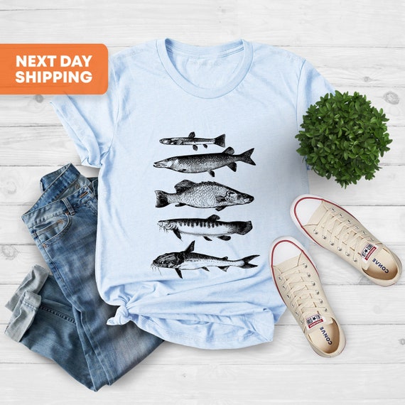 Cotton Fishing Shirt, Unisex Freshwater Fish Shirt,cute Fish Shirt