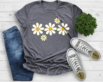 Daisy Women's Shirt, Wildflower Shirt, Spring Tee, Daisy Lover Shirt, Daisy Gift Shirt, Daisy Flower Tee, Vacation Gift Shirt,Mother Day Tee