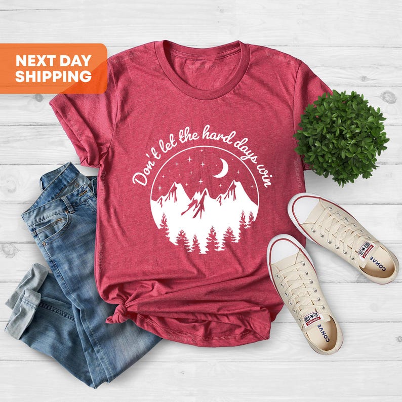 Don’t Let the Hard Days Win Shirt, ACOTAR, Bookish, Bibliophile, Velaris, Book Lover Shirt, Bookworm Apparel, Book Lover Gift, Xmas Gift Her image 3