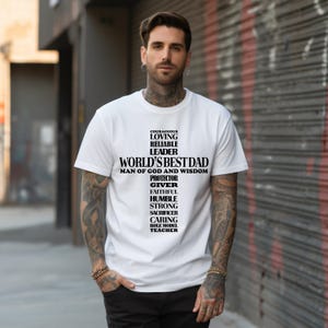Camiseta del mejor padre cristiano del mundo, regalo para padre cristiano, camiseta de hombre bendecido, regalo del Día del Padre, camiseta de padre bendecido, camiseta de papá religioso, camiseta de papá