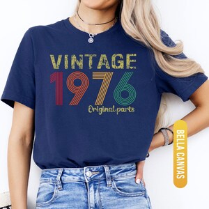 50th Birthday Shirt, 1976 Original Parts Shirt, 1976 Vintage Shirt, Vintage 1976 Shirt, 50th Birthday Mom Shirt, 50th Birthday Gift afbeelding 3