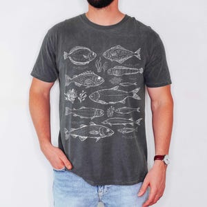 Vintage Fisch Tattoo Style T-Shirt, Retro Fischer Shirt, Fisch Shirt für Männer, Bass T Shirt, Fischer T-Shirt, Bass Liebhaber, Ozean Shirt, Fischer Geschenke